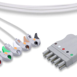 Philips Compatible ECG Leadwire / 5 Leads Pinch/Grabber (Grouped)