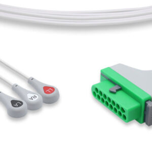 Fukuda Denshi Compatible Direct-Connect ECG Cable / 3 Leads Snap