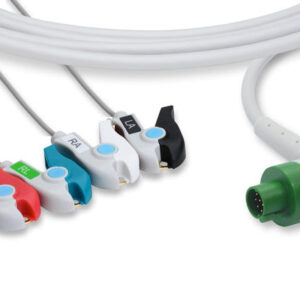 Schiller Compatible Direct-Connect ECG Cable / 4 Leads Pinch/Grabber