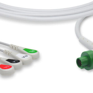 Schiller Compatible Direct-Connect ECG Cable / 4 Leads Snap