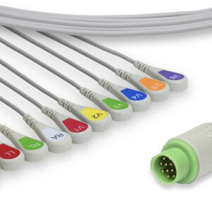 Fukuda Denshi Compatible Direct-Connect ECG Cable / 10 Leads Snap