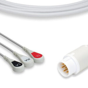 Philips Compatible Direct-Connect ECG Cable / 3 Leads Snap