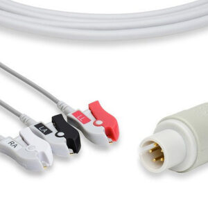 Mortara > Burdick Compatible Direct-Connect ECG Cable / 3 Leads Pinch/Grabber