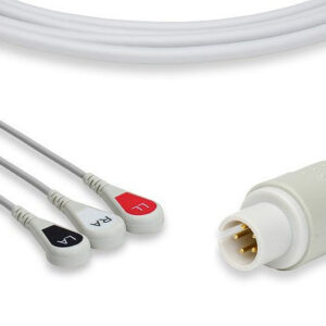Mortara > Burdick Compatible Direct-Connect ECG Cable / 3 Leads Snap