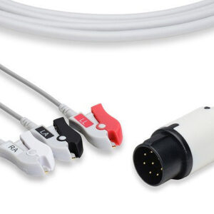 Nihon Kohden Compatible Direct-Connect ECG Cable / 3 Leads Pinch/Grabber