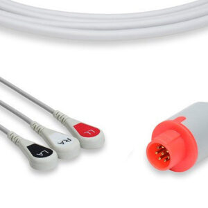 Bionet Compatible Direct-Connect ECG Cable / 3 Leads Snap