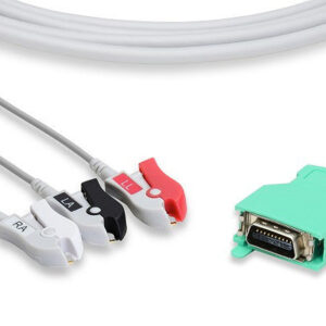 Nihon Kohden Compatible Direct-Connect ECG Cable / 3 Leads Pinch/Grabber