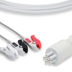 Omron > Colin Compatible Direct-Connect ECG Cable / 3 Leads Pinch/Grabber