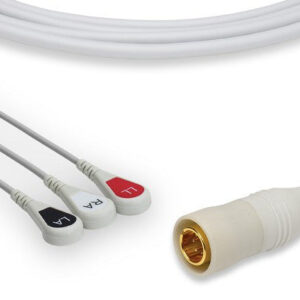 Omron > Colin Compatible Direct-Connect ECG Cable / 3 Leads Snap