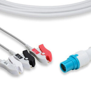 Draeger Compatible Direct-Connect ECG Cable / 3 Leads Pinch/Grabber