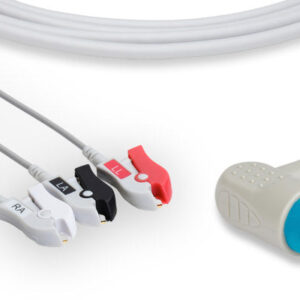 Stryker > Medtronic > Physio Control Compatible Direct-Connect ECG Cable / 3 Leads Pinch/Grabber