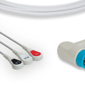 Stryker > Medtronic > Physio Control Compatible Direct-Connect ECG Cable / 3 Leads Snap