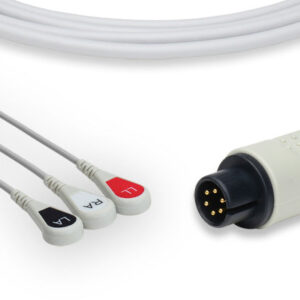 Siemens Compatible Direct-Connect ECG Cable / 3 Leads Snap