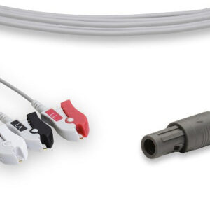 Sonoscape Compatible Direct-Connect ECG Cable / 3 Leads Pinch/Grabber