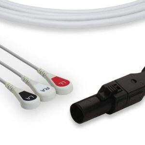 Welch Allyn Compatible Direct-Connect ECG Cable / 3 Leads Snap