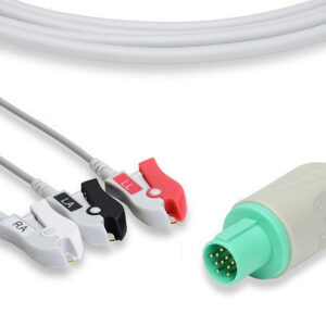 Hellige Compatible Direct-Connect ECG Cable / 3 Leads Pinch/Grabber