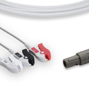 Siemens Compatible Direct-Connect ECG Cable / 3 Leads Pinch/Grabber