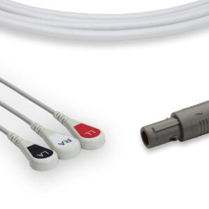 Siemens Compatible Direct-Connect ECG Cable / 3 Leads Snap