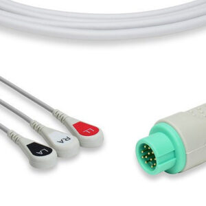 Sinohero Compatible Direct-Connect ECG Cable / 3 Leads Snap