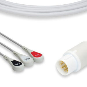 Mennen Compatible Direct-Connect ECG Cable / 3 Leads Snap