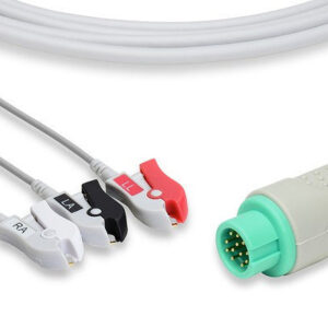 DRE Compatible Direct-Connect ECG Cable / 3 Leads Pinch/Grabber
