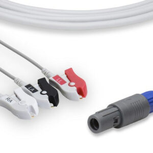 GE Healthcare Compatible Direct-Connect ECG Cable / 3 Leads Pinch/Grabber