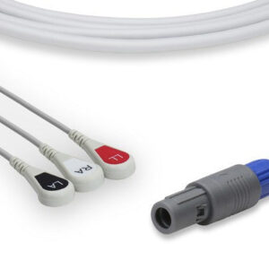 GE Healthcare Compatible Direct-Connect ECG Cable / 3 Leads Snap