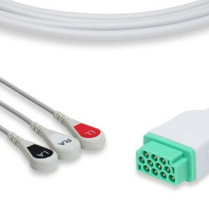 GE Healthcare > Marquette Compatible Direct-Connect ECG Cable / 3 Leads Snap