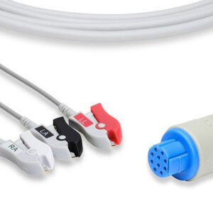 Datex Ohmeda Compatible Direct-Connect ECG Cable / 3 Leads Pinch/Grabber