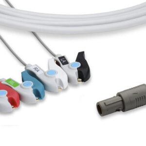 Petas Compatible Direct-Connect ECG Cable / 4 Leads Pinch/Grabber