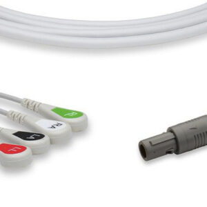 Petas Compatible Direct-Connect ECG Cable / 4 Leads Snap