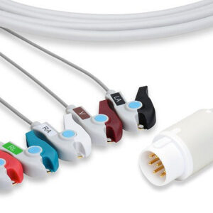 Philips Compatible Direct-Connect ECG Cable / 5 Leads Pinch/Grabber