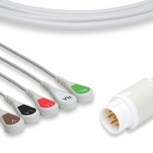 Philips Compatible Direct-Connect ECG Cable / 5 Leads Snap