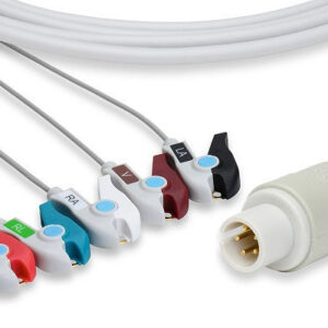 Mortara > Burdick Compatible Direct-Connect ECG Cable / 5 Leads Pinch/Grabber