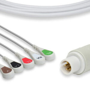 Mortara > Burdick Compatible Direct-Connect ECG Cable / 5 Leads Snap