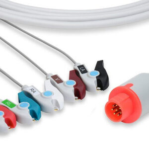 Bionet Compatible Direct-Connect ECG Cable / 5 Leads Pinch/Grabber
