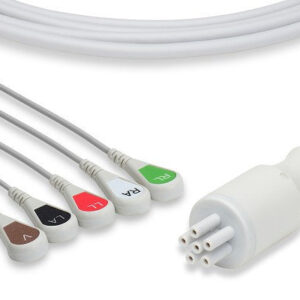 Omron > Colin Compatible Direct-Connect ECG Cable / 5 Leads Snap