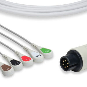 Edan Compatible Direct-Connect ECG Cable / 5 Leads Snap