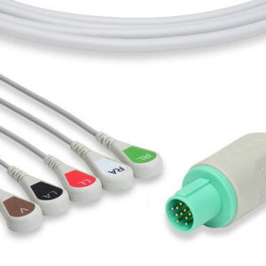 Hellige Compatible Direct-Connect ECG Cable / 5 Leads Snap