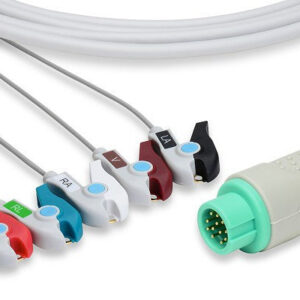 Sinohero Compatible Direct-Connect ECG Cable / 5 Leads Pinch/Grabber
