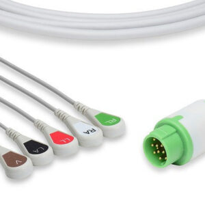 Mennen Compatible Direct-Connect ECG Cable / 5 Leads Snap