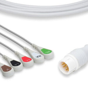 Philips Compatible Direct-Connect ECG Cable / 5 Leads Snap
