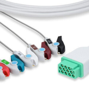 GE Healthcare > Marquette Compatible Direct-Connect ECG Cable / 5 Leads Pinch/Grabber