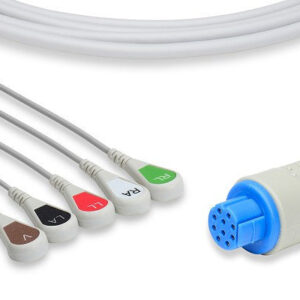 Datex Ohmeda Compatible Direct-Connect ECG Cable / 5 Leads Snap