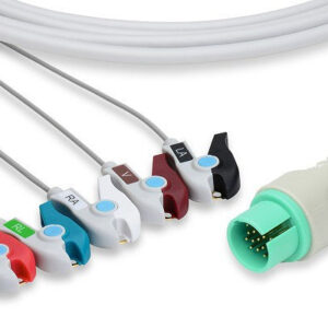 Spacelabs Compatible Direct-Connect ECG Cable / 5 Leads Pinch/Grabber
