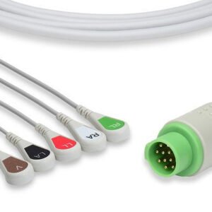 Fukuda Denshi Compatible Direct-Connect ECG Cable / 5 Leads Snap