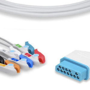 Nihon Kohden Compatible Direct-Connect ECG Cable / 6 Leads Pinch/Grabber