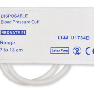 Disposable NIBP Cuff / Neonate #4 Dual Tube Hose 7 - 13 cm Box of 10