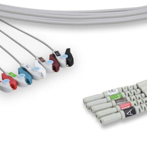 DIN Style Compatible ECG Leadwire / 5 Leads Pinch/Grabber - Neonate