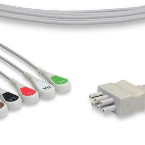 Omron > Colin Compatible ECG Leadwire / 5 Leads Snap